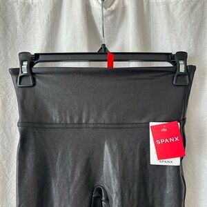 NWT SPANX Black Glossy Leggings